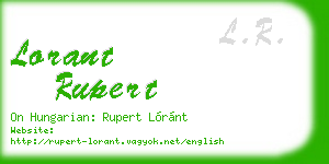 lorant rupert business card