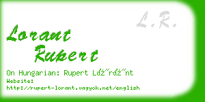 lorant rupert business card